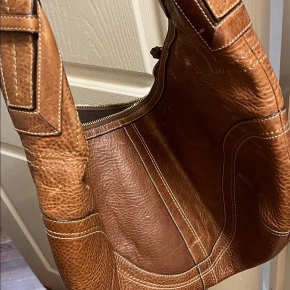 Vintage Coach Brown Leather Hobo Bag - Picture 3 of 6
